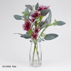 Flores de imitación para decoración del hogar, jarrón profesional de plástico amarillo, novedad - Product Image 6