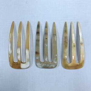 custom made horn hair <b>claws</b> made from natural buffalo horn ideal for resale by horn hair accessory stores - Product Image 2