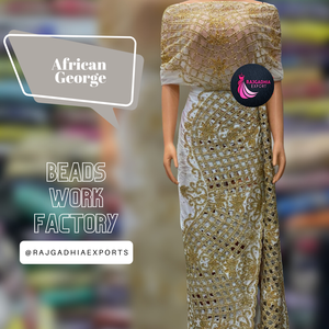 Sur mesure George Wrapper perlé africain Headtie nouveau Style décontracté soie Rgadhia exportations Mti-Color Design - Product Image 6