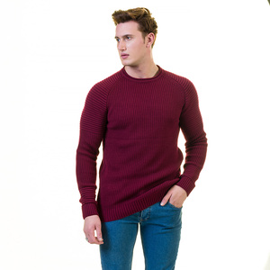 High Quality <b>Jumper</b> Custom Make Male Jsweater Fashion <b>Black</b> Color O Neck Plaidl Pullover Long Sleeve Winter Knitwear - Product Image 3