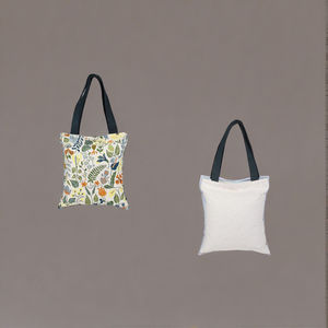 Lightweight Durable Cotton <b>Fabric</b> Handmade Solid <b>Tote</b> <b>Bag</b> Reusable Eco-Friendly Beach Shopping <b>Bag</b> Comfortable Shoulder Handles - Product Image 5