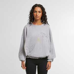Sudadera Holgada con Cuello Redondo para Mujer, 100% Algodón, Felpa, Estilo Urbano de Invierno, Estampado Bordado, Venta al por Mayor - Product Image 1