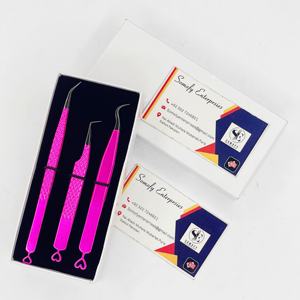 Nouvelle collection Somofy Enterprises, pinces à cils en acier inoxydable, marque privée, antistatiques, fines, 10 mm, pointe en fibre durable - Product Image 3