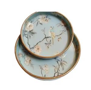 Plateau de service décoratif en bois avec impression émaillée pour la maison et les restaurants - Product Image 5