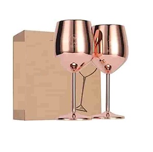 Shiny <b>Wine</b> <b>Glasses</b> Designs <b>Small</b> <b>Wine</b> <b>Glass</b> Sets Multiple Finishing Copper Metal Drinking Accessories Champagne Cocktail - Product Image 2