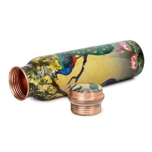 Leak-Proof Copper Ayurvedic Water <b>Bottle</b> Lid <b>Straw</b> Anti-Corrosion Coating HF CRAFTS Custom Design for Daily Drinking - Product Image 2