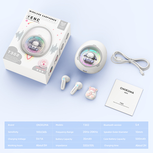 Audífonos Inalámbricos <span class=keywords><strong>ONIKUMA</strong></span> T302 para Juegos, Bluetooth V5.4, Diseño DIY, Sonido Envolvente 3D Estéreo - Product Image 6