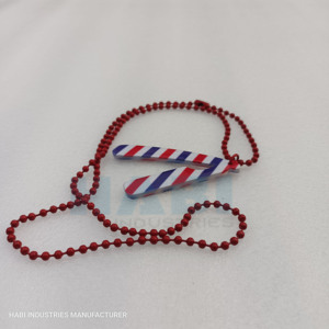 Collier chaîne en acier inoxydable avec design imprimé personnalisé, forme de lame de rasoir professionnelle, réutilisable, durable, de haute qualité - Product Image 6