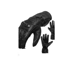 Venta al por mayor de cuero puro personalizado guantes de moto de carreras guantes de calle en el estilo de cuero genuino para los hombres