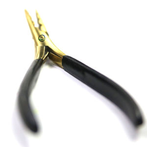 Herramienta de Extensión de Cabello Reutilizable Ligera de Acero Inoxidable Dorado para Salón, Alicates de Lujo INTSNE SURGICAL de 3 Orificios para Microperlas - Product Image 4