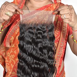 Producto de la mejor calidad Cierre Natural 6*6 Cabello humano ondulado BouncyTexture Fabricación de pelucas y estilo de fiesta disponible por venta de exportación - Product Image 5