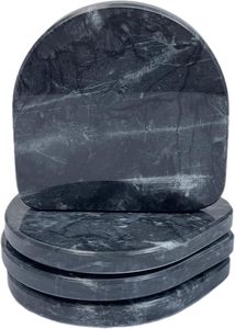 Nouveauté tapis de Table en pierre colorés pour la fête sous-verres en pierre avec logo personnalisé pour l'image de marque sous-verres en pierre ronds pour boissons chaudes - Product Image 2