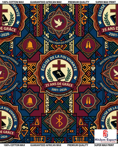 Custom African Wax Print Fabric Manufacturer Church Anniversary Convention Uniform Celebration Textile Supplier OEM ODM - Product Image 6