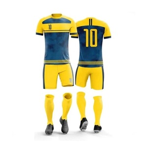 Camiseta de fútbol Estilo en blanco Sublimación Personalización personalizada Ropa deportiva Azul Verde Uniformes de fútbol - Product Image 1