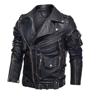 Nueva llegada de los hombres de alta calidad de diseño de moda chaqueta de cuero de la motocicleta chaqueta de cuero para los hombres - Product Image 1