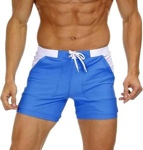 <b>Men's</b> Swimwear <b>Long</b> Sport <b>Swim</b> Trunks Solid Color Board <b>Shorts</b> with Pockets Quick Dry Fabric Custom Logo OEM Made in Pakistan - Product Image 2