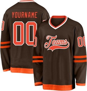 Fabricante de camisetas de hockey sobre hielo OEM personalizado logotipo bordado profesional aparejo de sarga fábrica al por mayor jugador equipo uniforme - Product Image 1