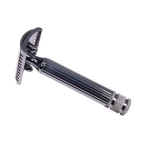 Rasoir de sécurité réutilisable en acier inoxydable robuste pour hommes avec lame noire tranchante Design traditionnel pour un rasage en douceur - Product Image 3