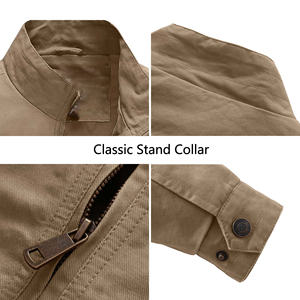 Chaquetas de hombre de diseño personalizado chaqueta de trabajo informal de lona de algodón pesado para hombre con cierre de cremallera para chaquetas de hombre de invierno - Product Image 4