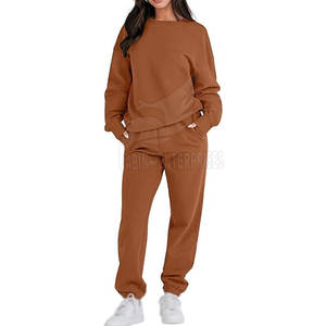 Conjunto Deportivo de Invierno para Mujer, Personalizado, Largo, de Dos Piezas, 100% Algodón Transpirable, OEM - Product Image 1