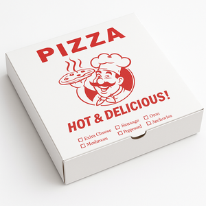 Boîte d'emballage en carton blanc écologique avec doublure résistante à la chaleur pour la restauration rapide de pizzas et de boulangeries dans les magasins - Product Image 4