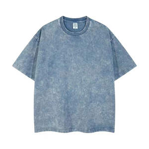 T-shirt en coton lavé à l'acide respirant pour homme-Street Wear personnalisable léger à séchage rapide - Product Image 5
