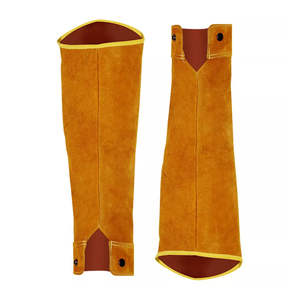 Protección de brazo Ropa DE TRABAJO Mangas de soldadura de cuero de seguridad Precio al por mayor Servicio OEM Mangas de soldadura de cuero de calidad premium - Product Image 4
