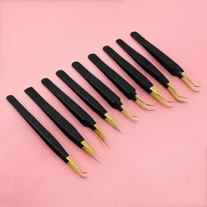 Pinzas de Precisión Boomi para Extensión de Pestañas con Punta de Fibra Fina y Delgada, Pinzas de Aislamiento Largas y Rectas - Product Image 5