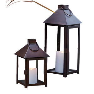 Linternas de velas de Metal marrón antiguo, linternas decorativas de hierro para sala de estar, fiestas, bodas, balcón, jardín, eventos, festivales - Product Image 1