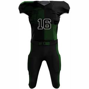 Prix de gros, uniforme de football américain personnalisable, respirant, évacuant l'humidité, 100% polyester, manches courtes, ensembles unisexes pour adultes - Product Image 2