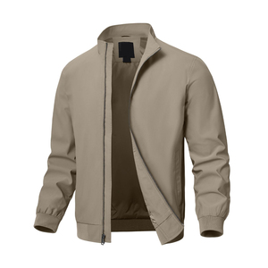 Chaqueta Cortavientos Ligera de Diseño Nuevo Personalizada al por Mayor, Chaqueta Clásica de Invierno Impermeable con Cremallera Completa para Hombre - Product Image 1