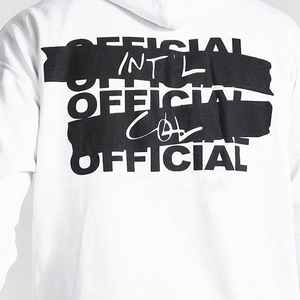 Ropa de calle personalizada 2025, ropa deportiva básica de fitness, jersey de manga larga mezclado de algodón, sudaderas con capucha estampadas de algodón para hombres - Product Image 3