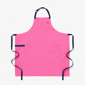 Bib Sleeveless <b>Apron</b> Canvas Orange Simple Style with Pockets Machine Washable Oil-Resistant Eco-Friendly for Cooking Daily Use - Product Image 6