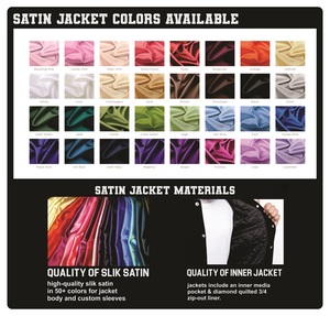 Parches de letras bordadas personalizadas Chaqueta de satén bordada en 3D vintage Chaqueta de alta calidad Chaqueta con logotipo personalizado para los hombres - Product Image 6