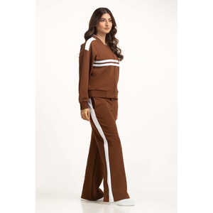 ชุดลำลองแบบเข้าชุด WM-COD-WS25-206 ทรงปกติ แฟชั่นทันสมัย ชุดกีฬาถักนิตติ้งสองชิ้น ไซส์ XXS ชุดเข้าชุด - Product Image 4