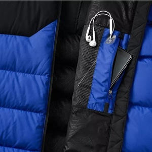 Comfortable Reversible Padded <b>Jacket</b> <b>Men</b> Winter Cotton Hooded Coat Zipper Blue Black Outerwear XL Size Boys Warm Puffer <b>Jacket</b> - Product Image 4