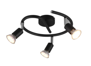 Striscia a 3 luci serie Paris nera 3xGU10 (Trio Lighting R80913932) - Product Image 1