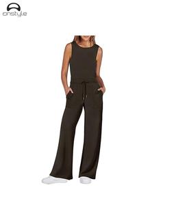 Joggers para mujer, Top corto de 2 piezas, conjunto de pantalones de dos piezas para mujer, conjunto de chándal para correr de dos piezas, conjunto de chándal para mujer, Conjunto de Trabajo alto - Product Image 2