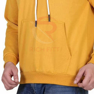 Sudadera con Capucha de Forro Polar para Hombre 2025, Estilo Urbano, Corte Regular, Color Liso, Ligera, Duradera, Transpirable, Personalizable, Teñido Liso, Efecto Puff - Product Image 6