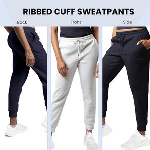 Pantalones de Jogger ajustados personalizados OEM para mujer, pantalones de chándal de algodón elástico, pantalones atléticos elegantes para uso diario, gimnasio y ropa de calle - Product Image 4