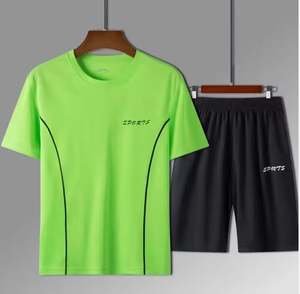 Ensemble de costume de basket-ball d'été pour hommes séchage rapide couleur unie t-shirt short style décontracté vêtements de sport de fitness survêtement grande taille - Product Image 4