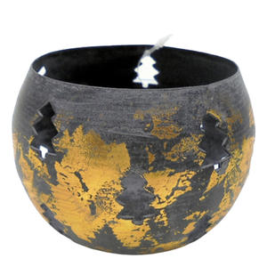 Lot de 2 bougies rondes en métal, bocal à bougie décoratif plaqué or pour la décoration d'hôtel, faites à la main et personnalisées, vente en gros - Product Image 6