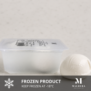 Queso Burrata Italiano Congelado 125g, Burratina sin Cabeza 2 Piezas 250g, Bandeja de Alta Calidad para Servicios de Alimentación y Venta Minorista - Product Image 1