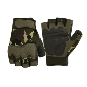 Hot Selling Breathable Lightweight Cotton Waterproof Adjustable Wrist Strap Non-Slip Half Finger Safety Unisex Pull-On Gloves - Product Image 1