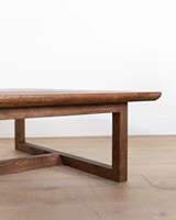 Table basse en bois de bonne qualité finition couleur marron forme rectangulaire pour la maison et les meubles d'hôtel