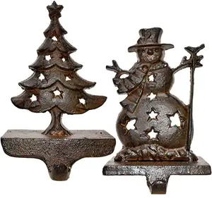 Unique Style Indian Handcrafted Cast Iron Metal Stocking Holder for Home and Wedding Party Decorative Purpose