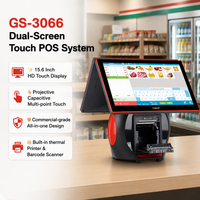Terminal de caisse tactile tout-en-un double écran 15,6 pouces pour restaurants - Vente en gros