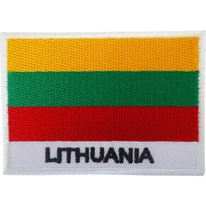 Lithuania Flag <b>Patch</b> Iron On Badge Sew On Lithuanian Flag Embroidered Applique, Lithuania Flag <b>Patch</b> - Product Image 4