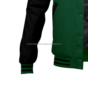 Chaqueta Varsity Personalizada y Elegante, 100% Lana, Resistente al Viento, Transpirable, con Cuello Alto, Iniciales Bordadas en la Parte Delantera, Logotipo Personalizado - Product Image 6