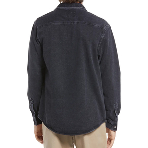 Chaqueta vaquera Salinac personalizada OEM de talla grande para hombre con cuello levantado y logotipo frontal a prueba de viento con capucha 100% algodón Vintage - Product Image 3